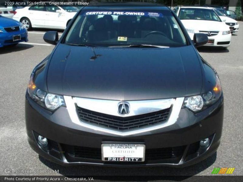 Grigio Metallic / Ebony 2009 Acura TSX Sedan