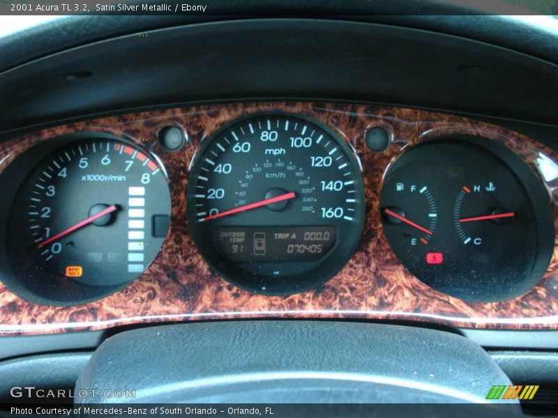 Satin Silver Metallic / Ebony 2001 Acura TL 3.2