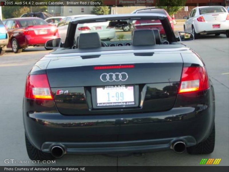 Brilliant Red / Ebony 2005 Audi S4 4.2 quattro Cabriolet