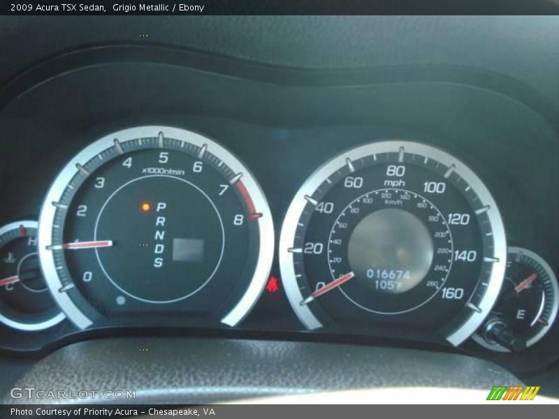Grigio Metallic / Ebony 2009 Acura TSX Sedan