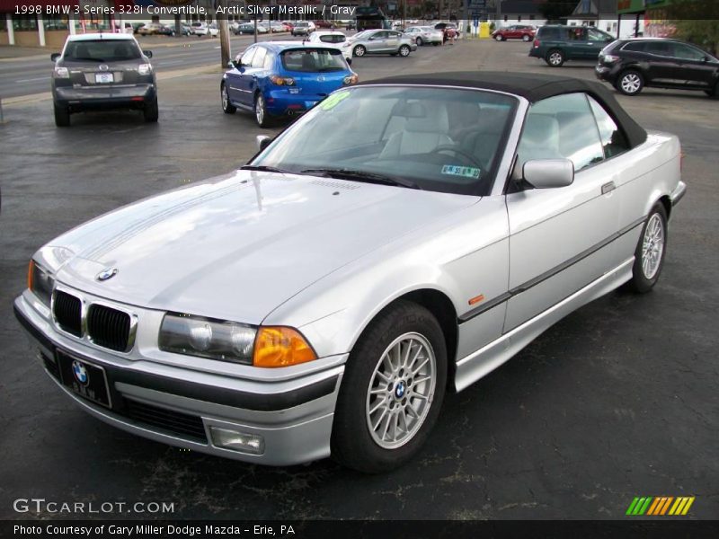 Arctic Silver Metallic / Gray 1998 BMW 3 Series 328i Convertible