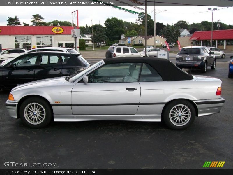 Arctic Silver Metallic / Gray 1998 BMW 3 Series 328i Convertible