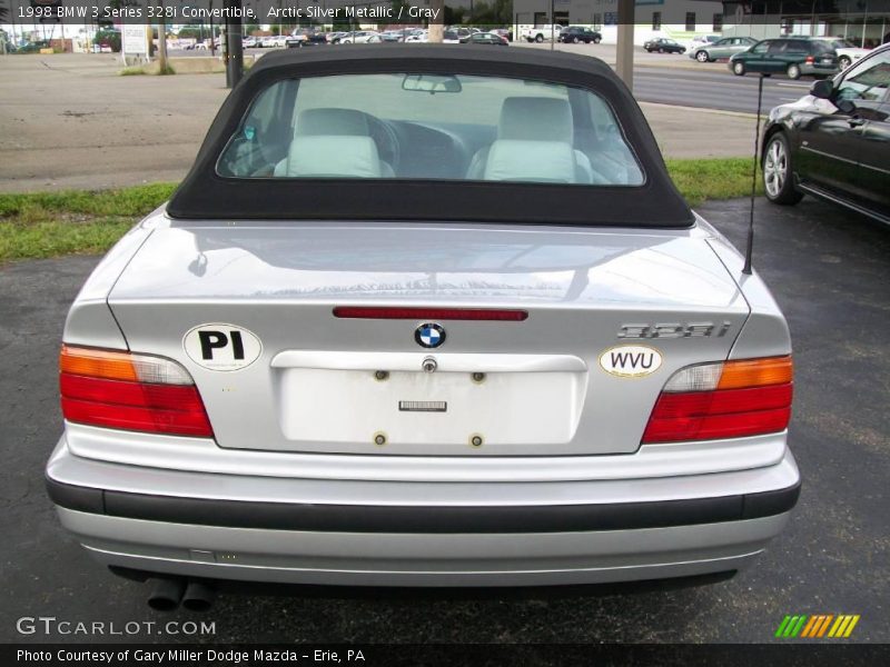 Arctic Silver Metallic / Gray 1998 BMW 3 Series 328i Convertible