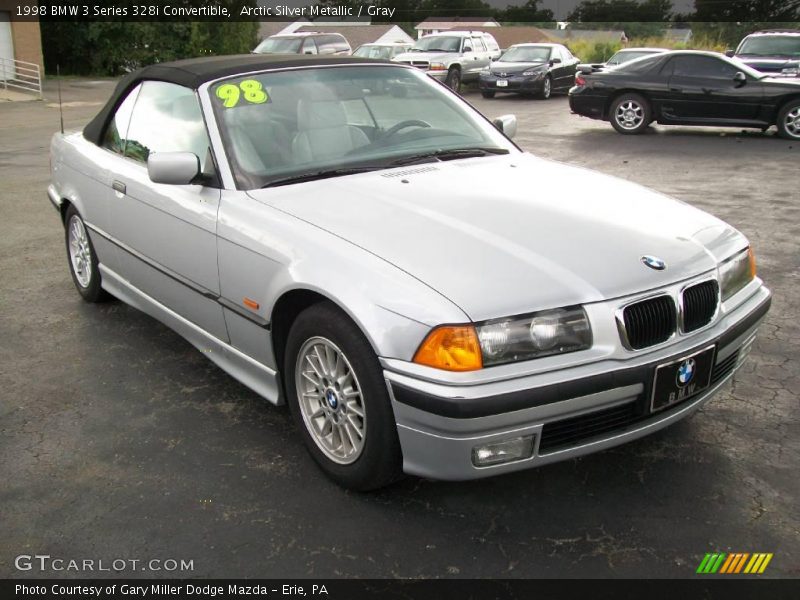 Arctic Silver Metallic / Gray 1998 BMW 3 Series 328i Convertible
