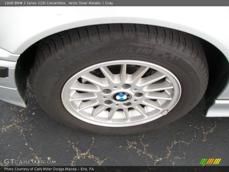 Arctic Silver Metallic / Gray 1998 BMW 3 Series 328i Convertible