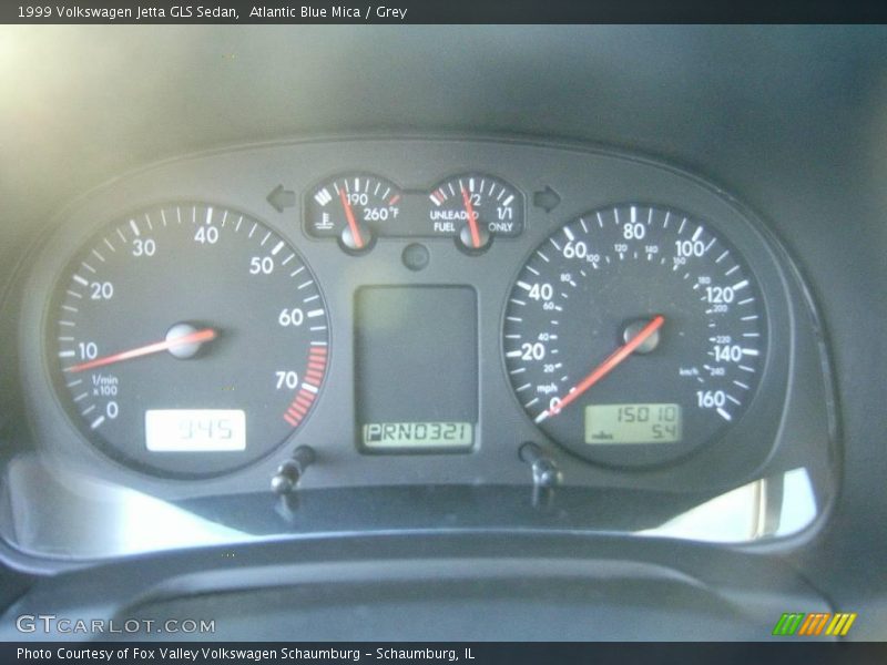 Atlantic Blue Mica / Grey 1999 Volkswagen Jetta GLS Sedan