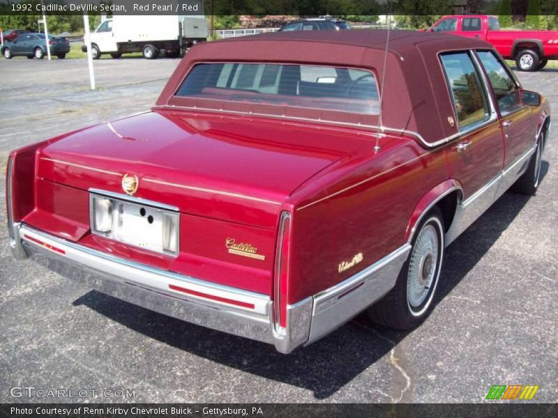 Red Pearl / Red 1992 Cadillac DeVille Sedan