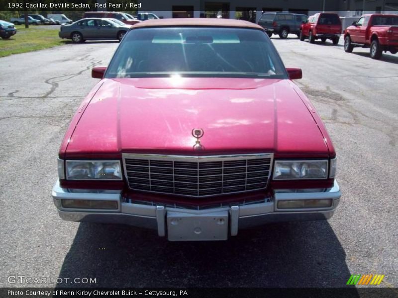 Red Pearl / Red 1992 Cadillac DeVille Sedan