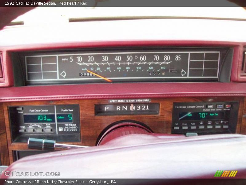 Red Pearl / Red 1992 Cadillac DeVille Sedan