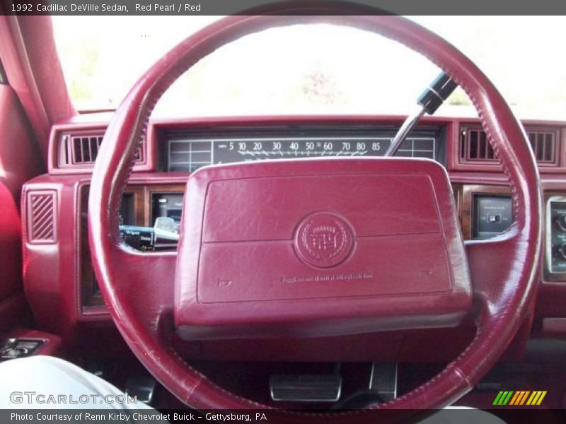 Red Pearl / Red 1992 Cadillac DeVille Sedan