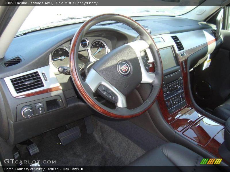 Gold Mist / Ebony/Ebony 2009 Cadillac Escalade AWD
