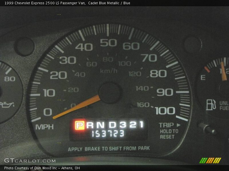 Cadet Blue Metallic / Blue 1999 Chevrolet Express 2500 LS Passenger Van
