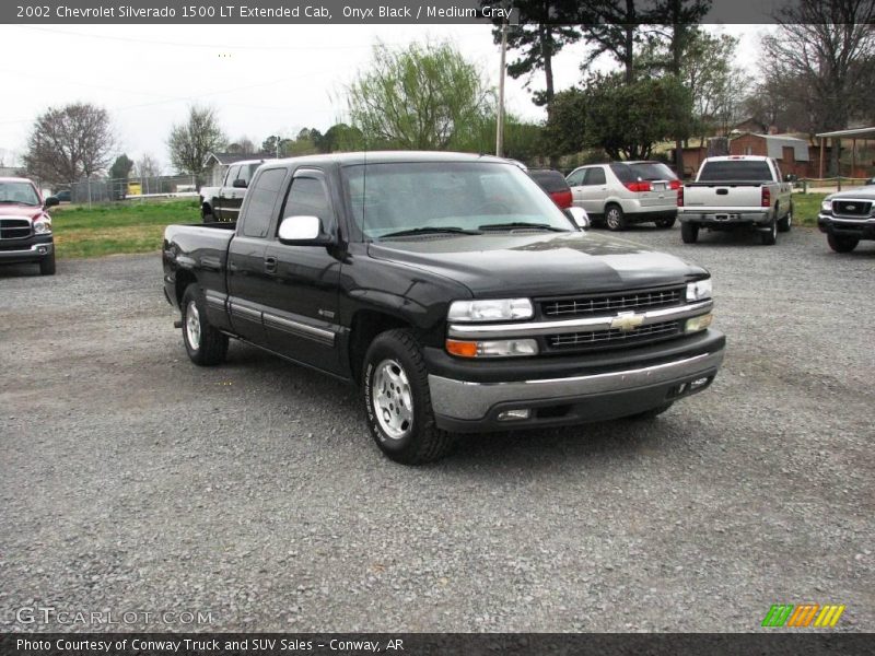 Onyx Black / Medium Gray 2002 Chevrolet Silverado 1500 LT Extended Cab