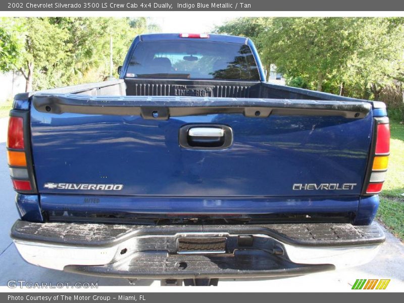 Indigo Blue Metallic / Tan 2002 Chevrolet Silverado 3500 LS Crew Cab 4x4 Dually