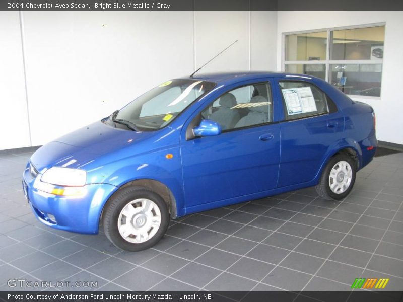 Bright Blue Metallic / Gray 2004 Chevrolet Aveo Sedan