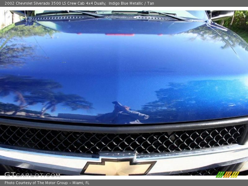 Indigo Blue Metallic / Tan 2002 Chevrolet Silverado 3500 LS Crew Cab 4x4 Dually