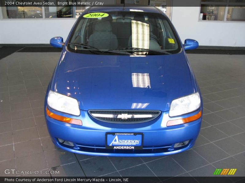 Bright Blue Metallic / Gray 2004 Chevrolet Aveo Sedan