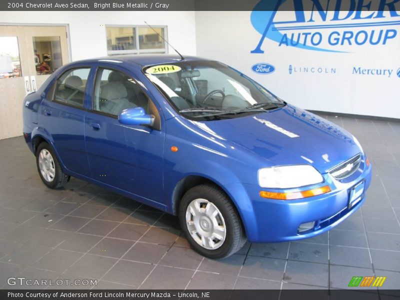 Bright Blue Metallic / Gray 2004 Chevrolet Aveo Sedan