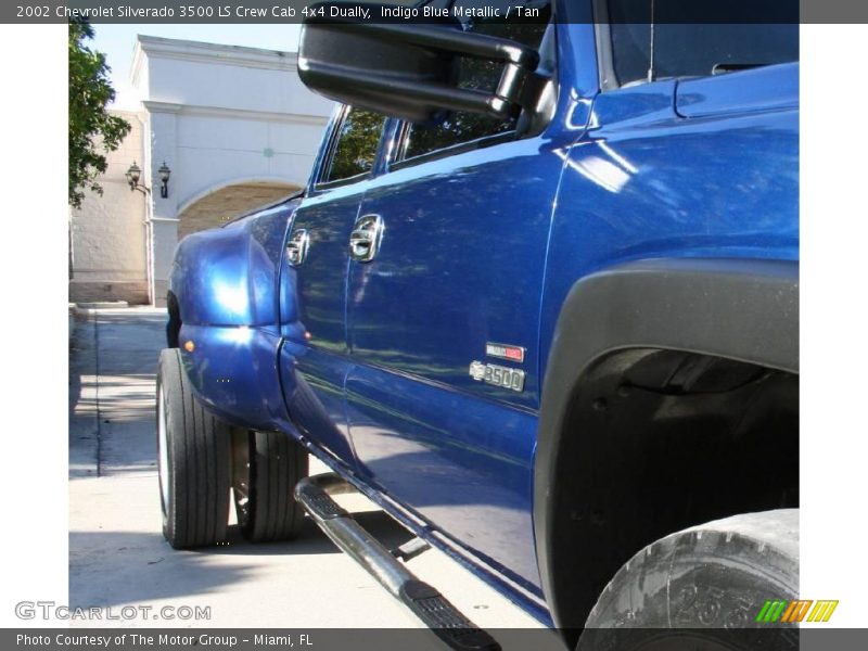 Indigo Blue Metallic / Tan 2002 Chevrolet Silverado 3500 LS Crew Cab 4x4 Dually