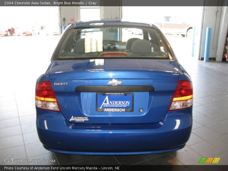 Bright Blue Metallic / Gray 2004 Chevrolet Aveo Sedan