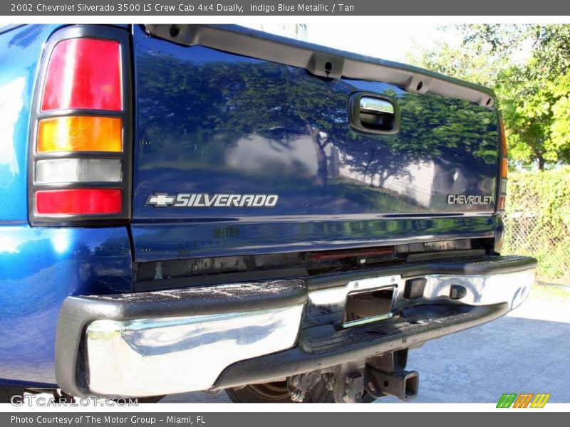 Indigo Blue Metallic / Tan 2002 Chevrolet Silverado 3500 LS Crew Cab 4x4 Dually