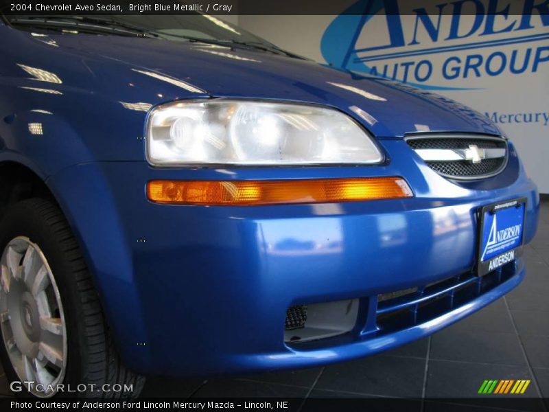 Bright Blue Metallic / Gray 2004 Chevrolet Aveo Sedan