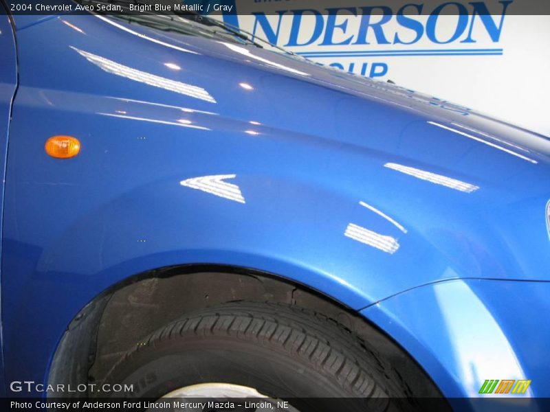 Bright Blue Metallic / Gray 2004 Chevrolet Aveo Sedan
