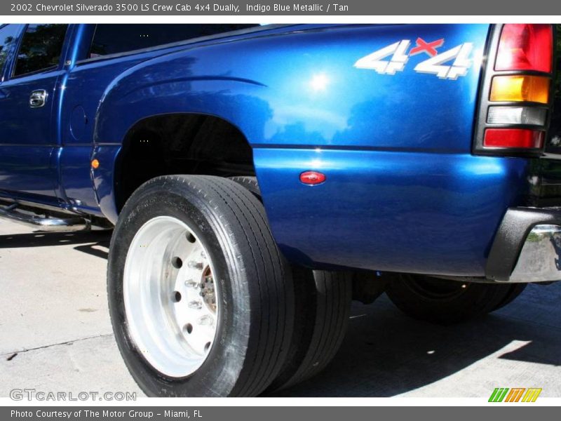 Indigo Blue Metallic / Tan 2002 Chevrolet Silverado 3500 LS Crew Cab 4x4 Dually