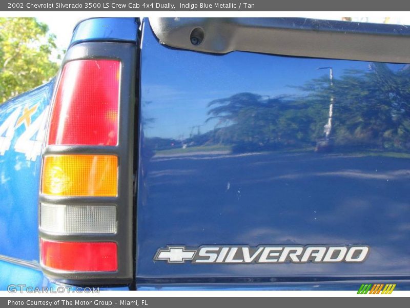 Indigo Blue Metallic / Tan 2002 Chevrolet Silverado 3500 LS Crew Cab 4x4 Dually
