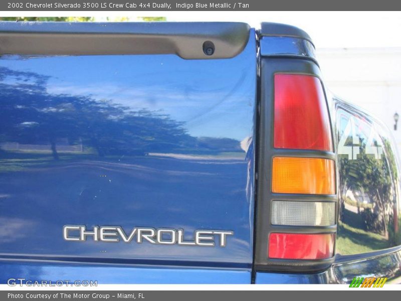 Indigo Blue Metallic / Tan 2002 Chevrolet Silverado 3500 LS Crew Cab 4x4 Dually