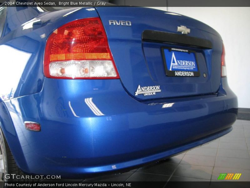 Bright Blue Metallic / Gray 2004 Chevrolet Aveo Sedan