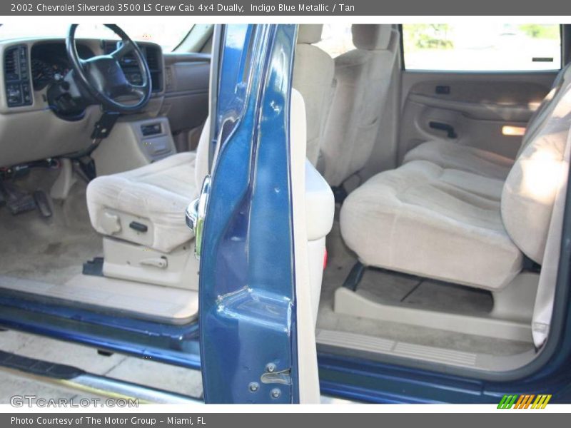 Indigo Blue Metallic / Tan 2002 Chevrolet Silverado 3500 LS Crew Cab 4x4 Dually