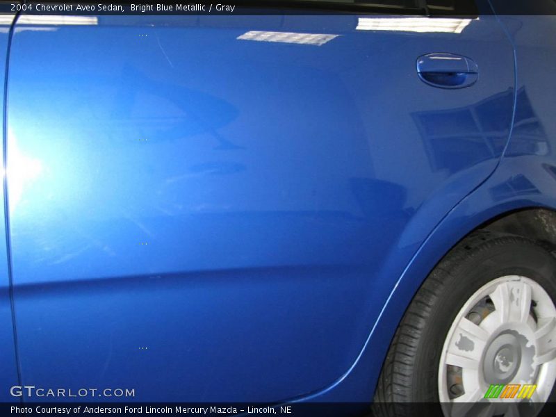 Bright Blue Metallic / Gray 2004 Chevrolet Aveo Sedan