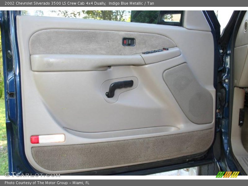 Indigo Blue Metallic / Tan 2002 Chevrolet Silverado 3500 LS Crew Cab 4x4 Dually