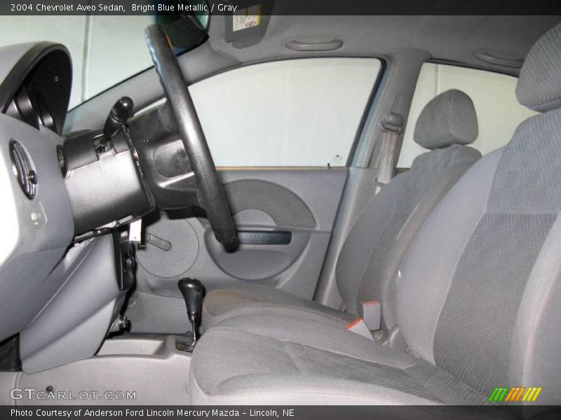 Bright Blue Metallic / Gray 2004 Chevrolet Aveo Sedan