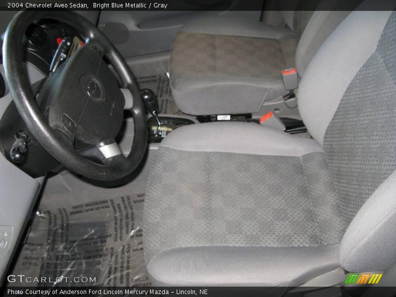 Bright Blue Metallic / Gray 2004 Chevrolet Aveo Sedan