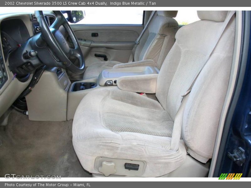 Indigo Blue Metallic / Tan 2002 Chevrolet Silverado 3500 LS Crew Cab 4x4 Dually