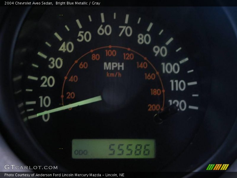 Bright Blue Metallic / Gray 2004 Chevrolet Aveo Sedan