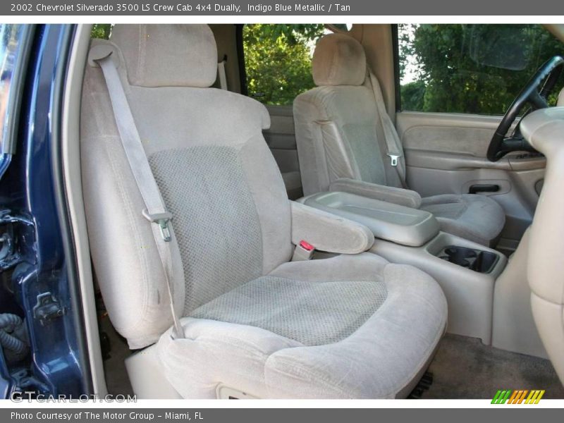 Indigo Blue Metallic / Tan 2002 Chevrolet Silverado 3500 LS Crew Cab 4x4 Dually