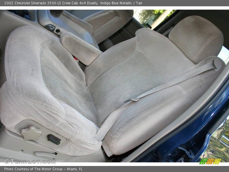 Indigo Blue Metallic / Tan 2002 Chevrolet Silverado 3500 LS Crew Cab 4x4 Dually
