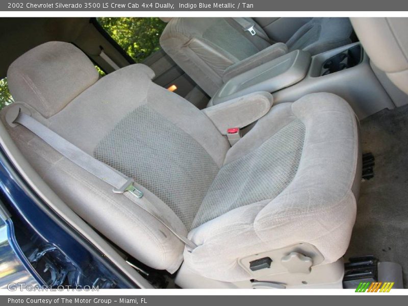 Indigo Blue Metallic / Tan 2002 Chevrolet Silverado 3500 LS Crew Cab 4x4 Dually