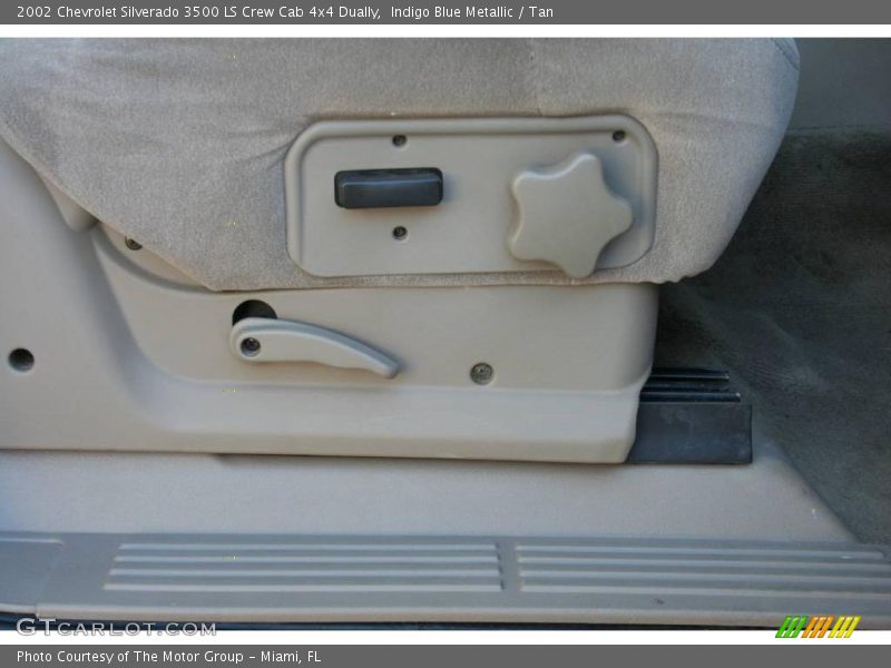 Indigo Blue Metallic / Tan 2002 Chevrolet Silverado 3500 LS Crew Cab 4x4 Dually