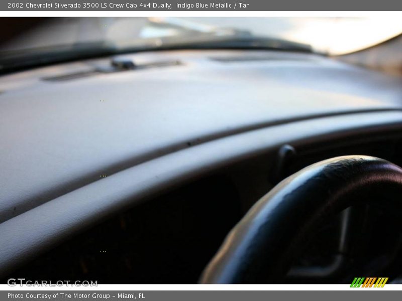 Indigo Blue Metallic / Tan 2002 Chevrolet Silverado 3500 LS Crew Cab 4x4 Dually