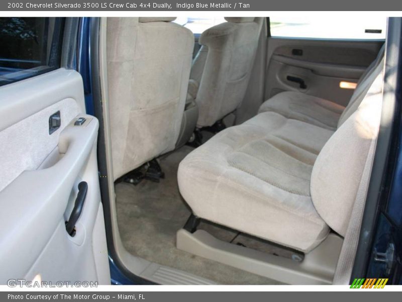 Indigo Blue Metallic / Tan 2002 Chevrolet Silverado 3500 LS Crew Cab 4x4 Dually
