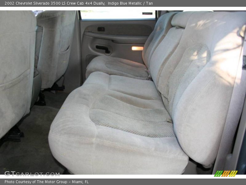 Indigo Blue Metallic / Tan 2002 Chevrolet Silverado 3500 LS Crew Cab 4x4 Dually