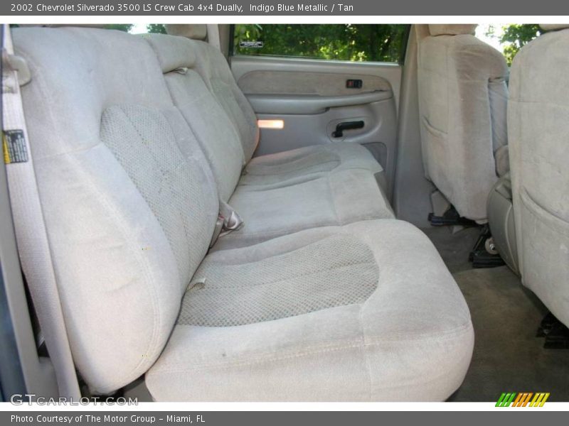 Indigo Blue Metallic / Tan 2002 Chevrolet Silverado 3500 LS Crew Cab 4x4 Dually
