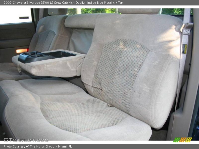Indigo Blue Metallic / Tan 2002 Chevrolet Silverado 3500 LS Crew Cab 4x4 Dually