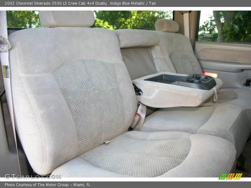 Indigo Blue Metallic / Tan 2002 Chevrolet Silverado 3500 LS Crew Cab 4x4 Dually