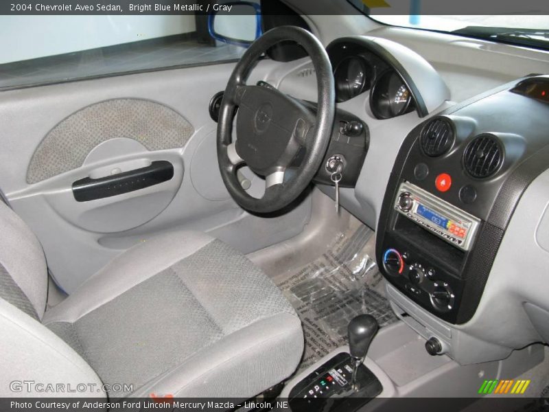 Bright Blue Metallic / Gray 2004 Chevrolet Aveo Sedan