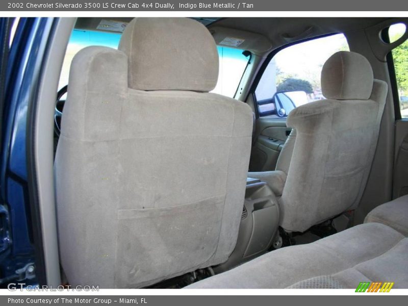 Indigo Blue Metallic / Tan 2002 Chevrolet Silverado 3500 LS Crew Cab 4x4 Dually